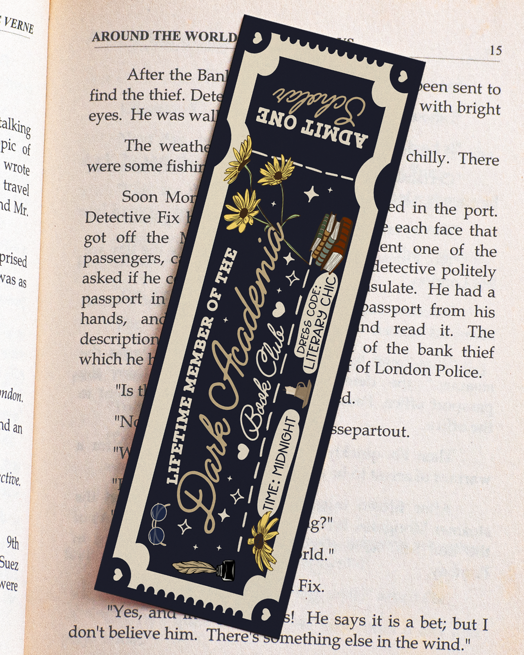 Dark Academia Book Club Bookmark