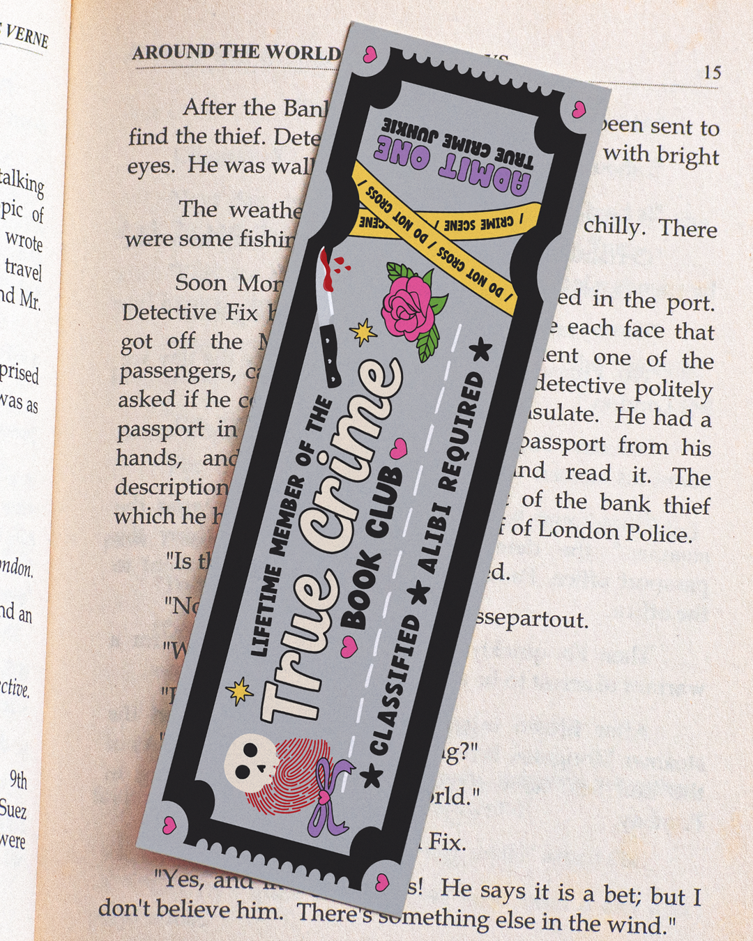 True Crime Book Club Bookmark