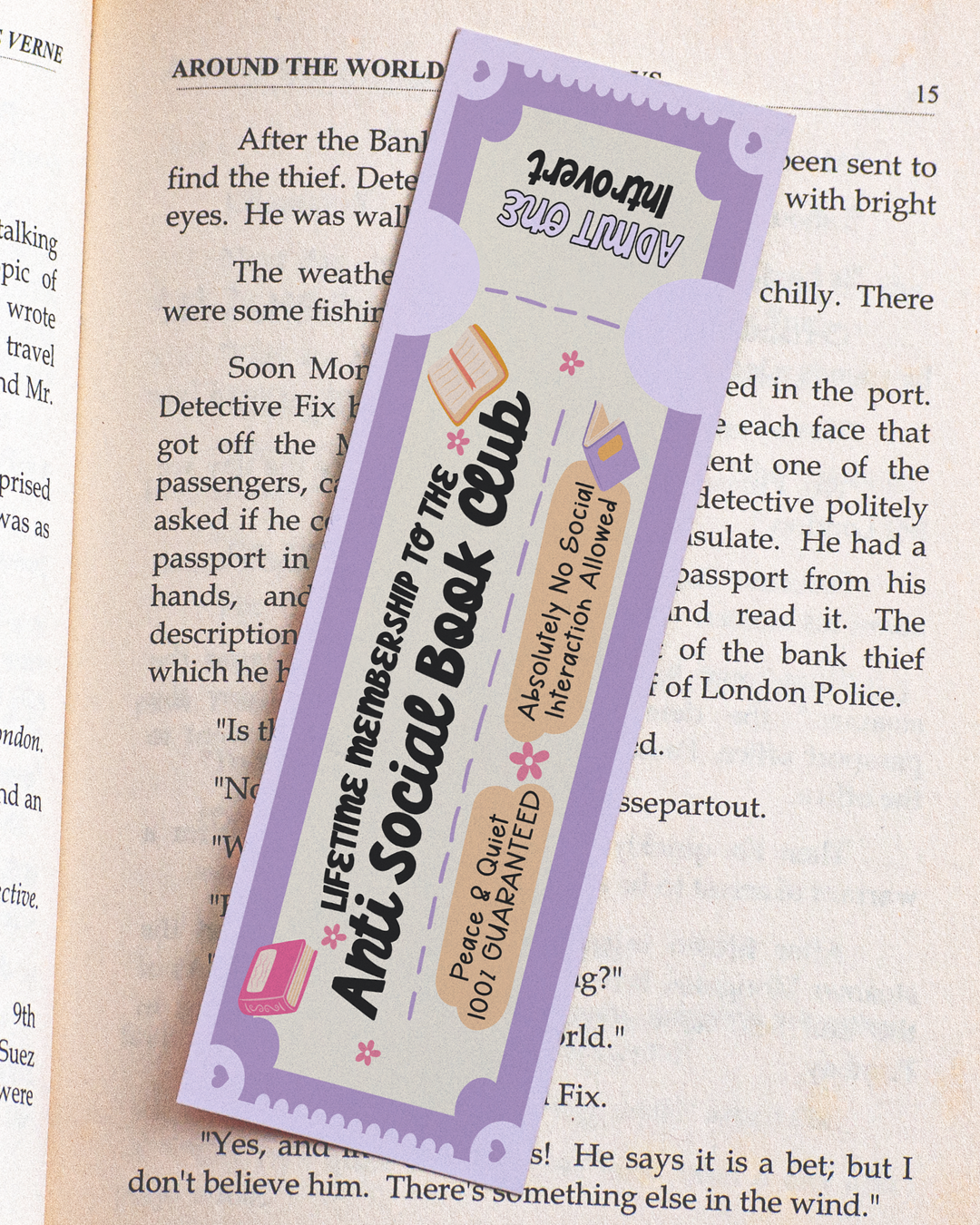 Anti-Social Book Club Bookmark