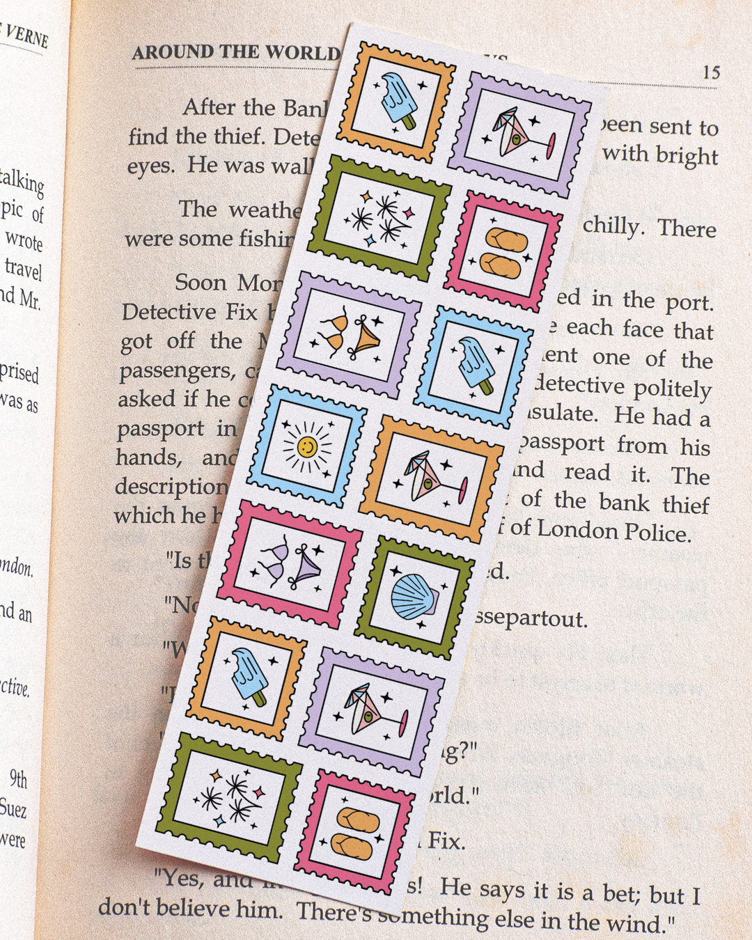 Summer Stamps Bookmark
