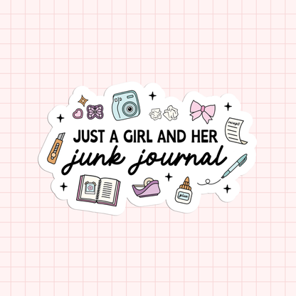 Just A Girl And Her Junk Journal Sticker