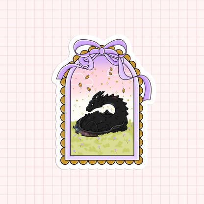 Fantasy Dragon Frame Bookish Sticker