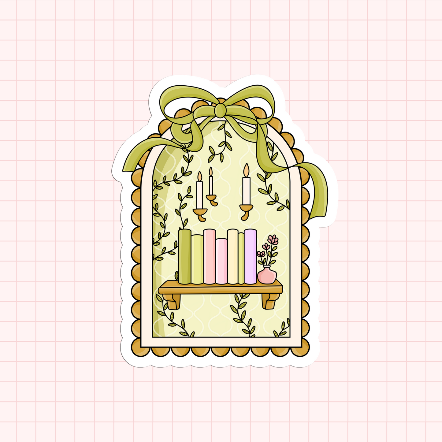 Bookshelf Frame Bookish Sticker