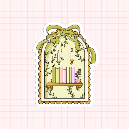 Bookshelf Frame Bookish Sticker