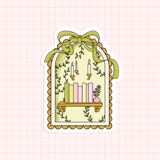 Bookshelf Frame Bookish Sticker