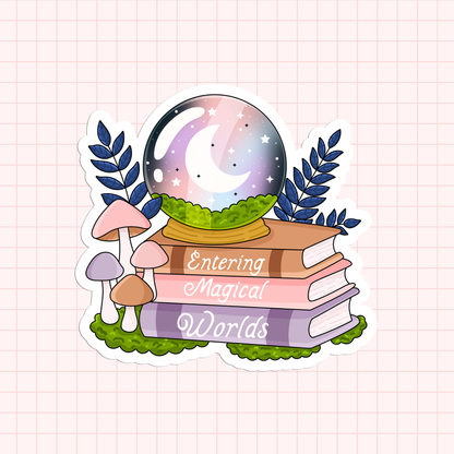Entering Magical Worlds Bookish Sticker