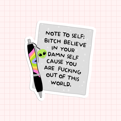 Note To Self Sticker