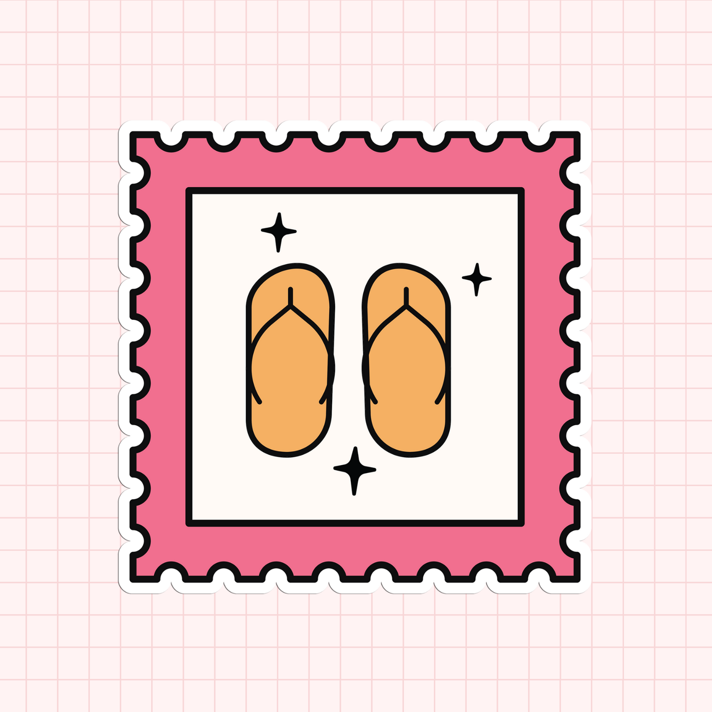 Summer Stamp - Slippers Sticker