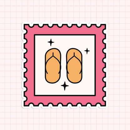 Summer Stamp - Slippers Sticker
