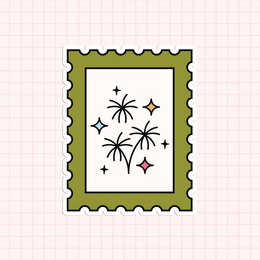 Summer Stamp - Fireworks Sticker