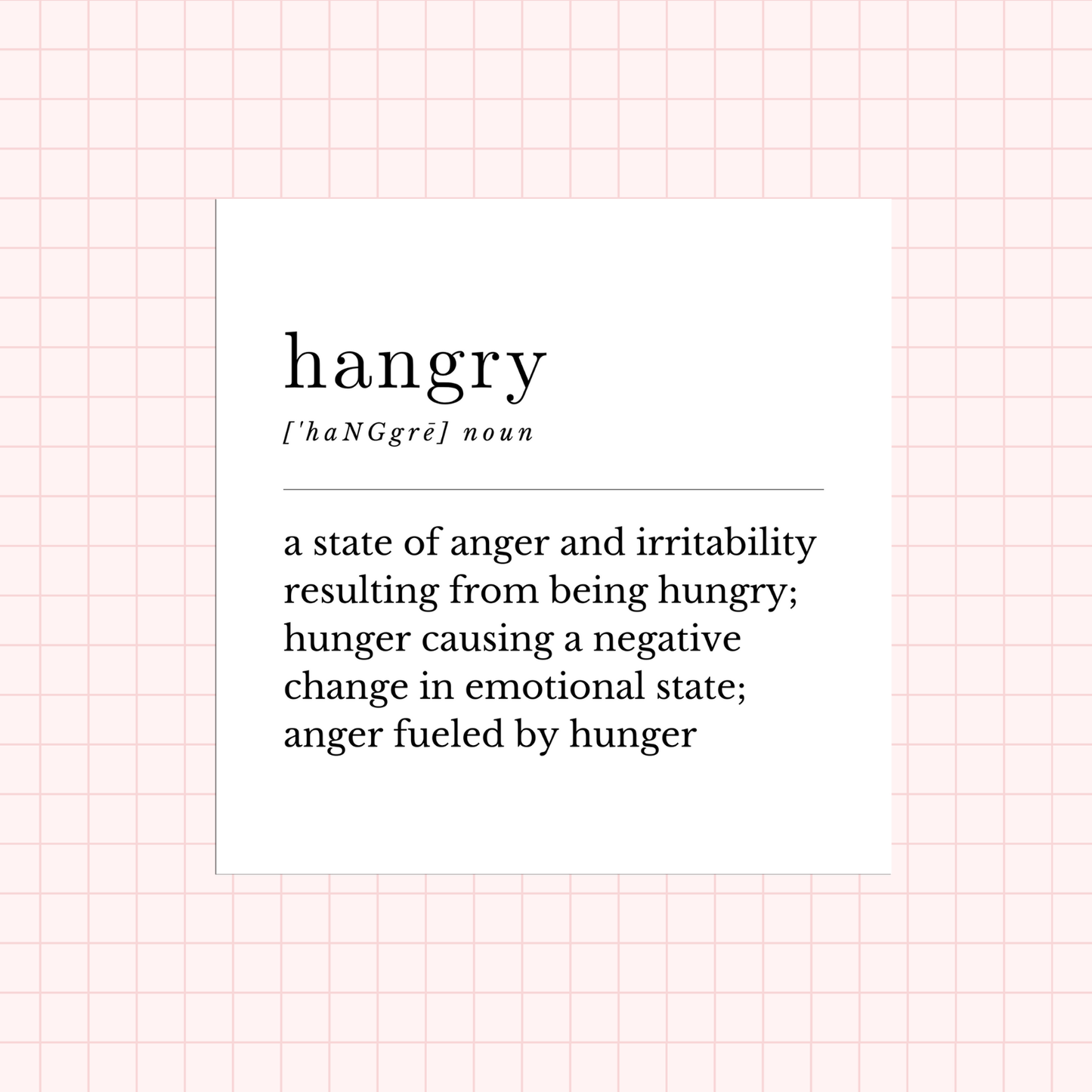 Hangry Definition Sticker