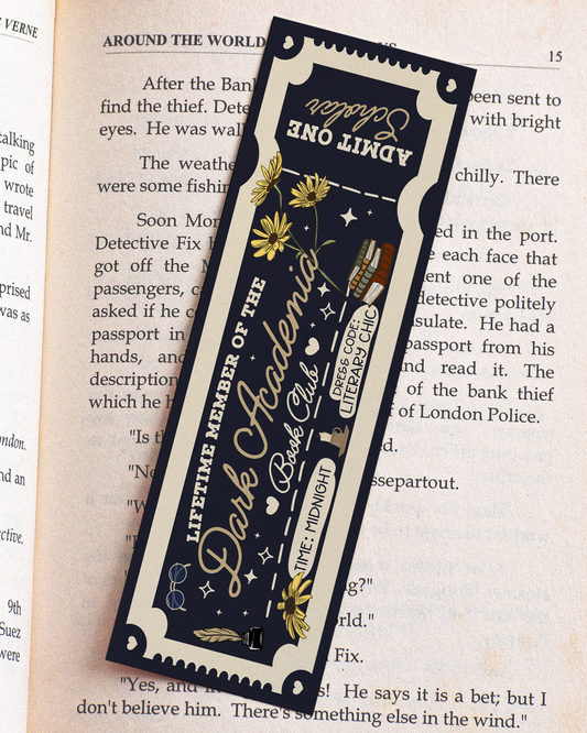 Dark Academia Book Club Bookmark