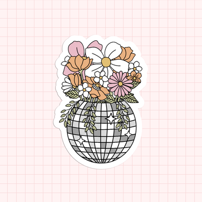 Disco Ball Planter Sticker