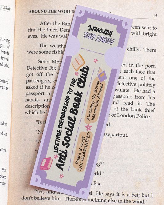 Anti-Social Book Club Bookmark