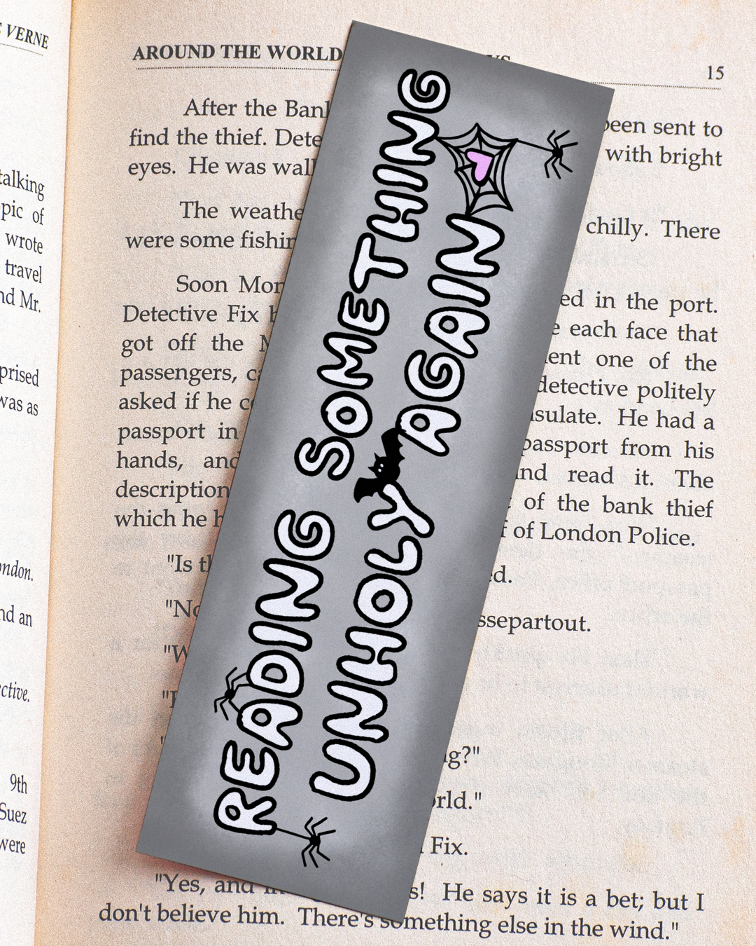 Reading Something Unholy Again Bookmark