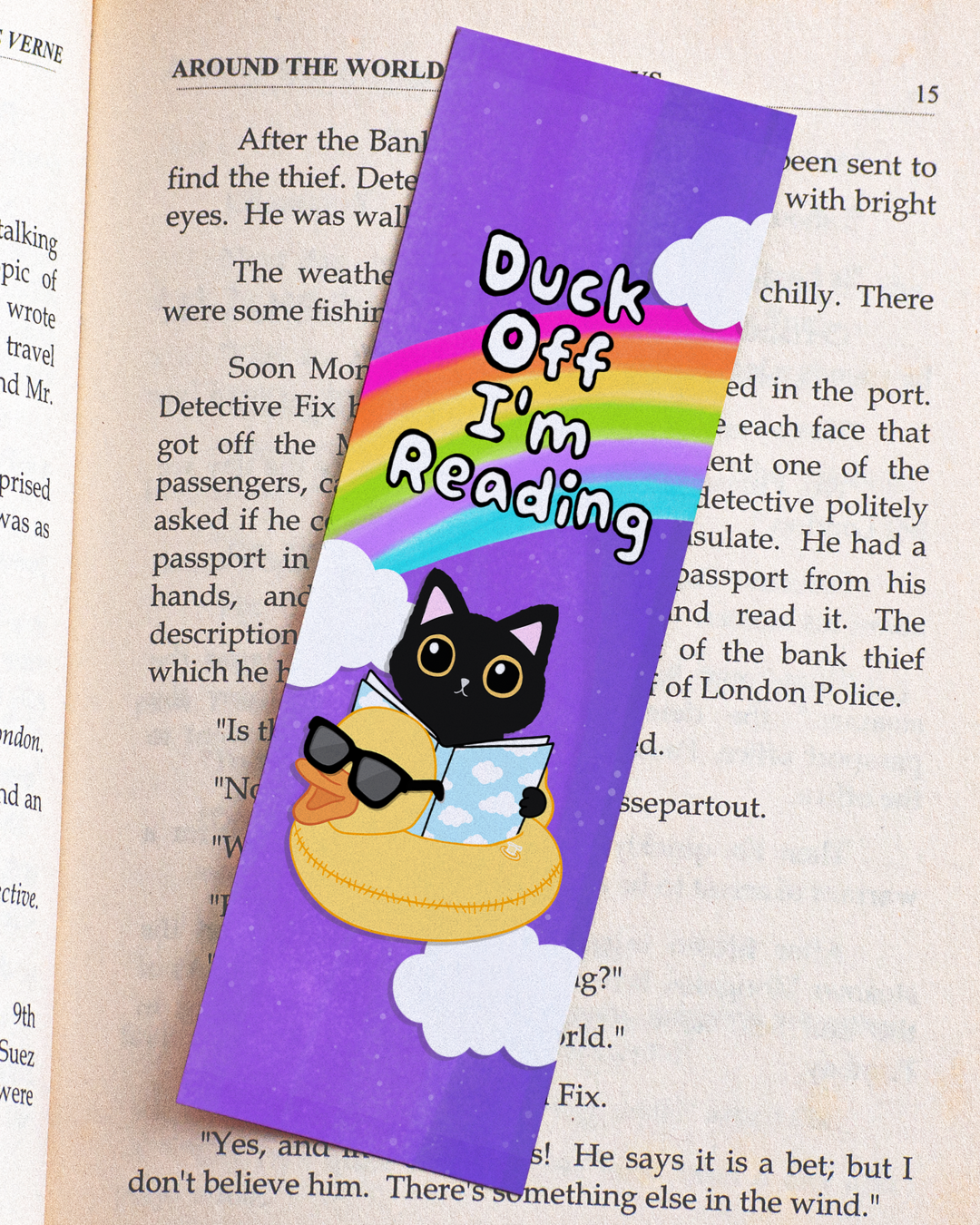 Duck Off I'm Reading Bookmark