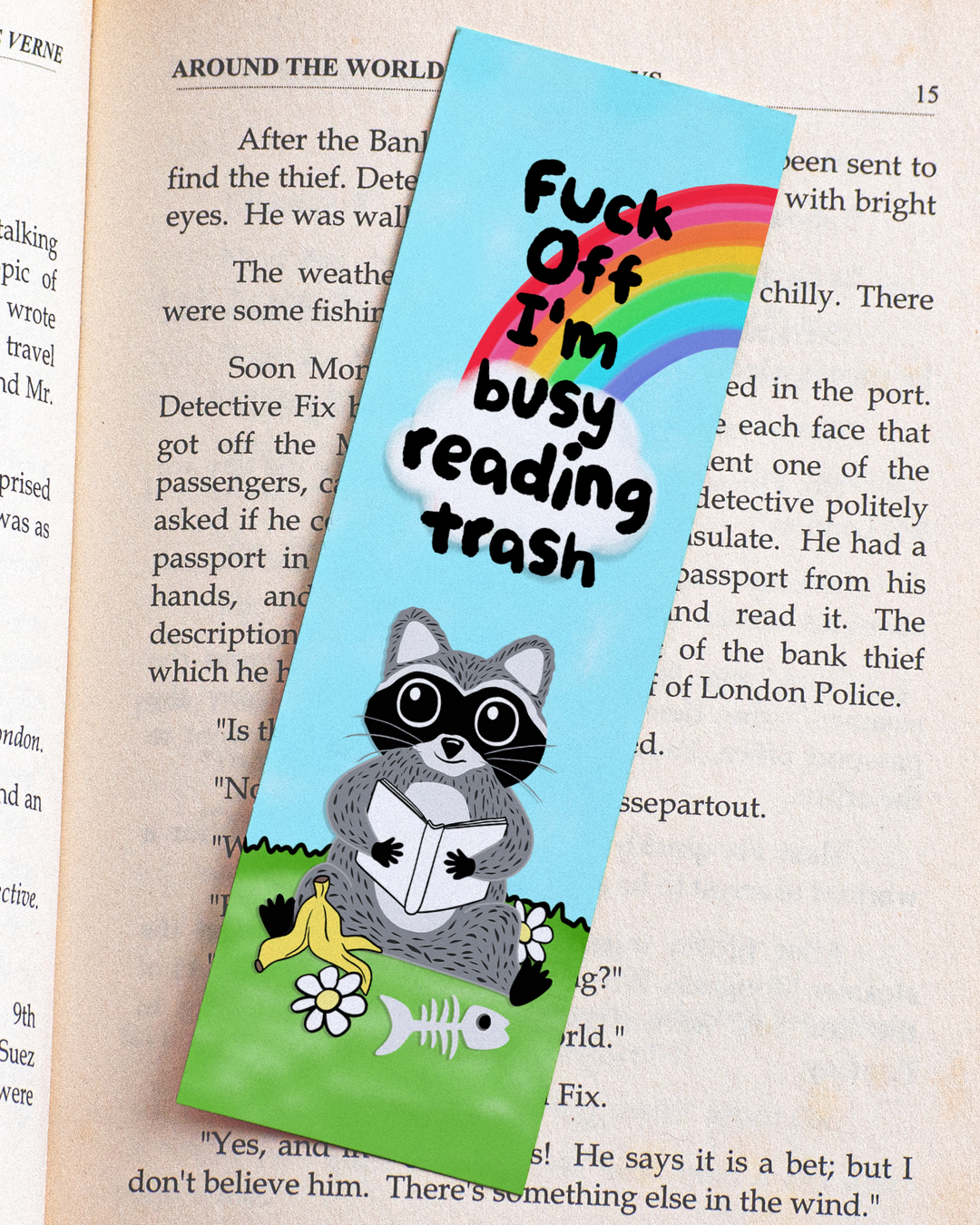 I'm Busy Reading Trash Bookmark