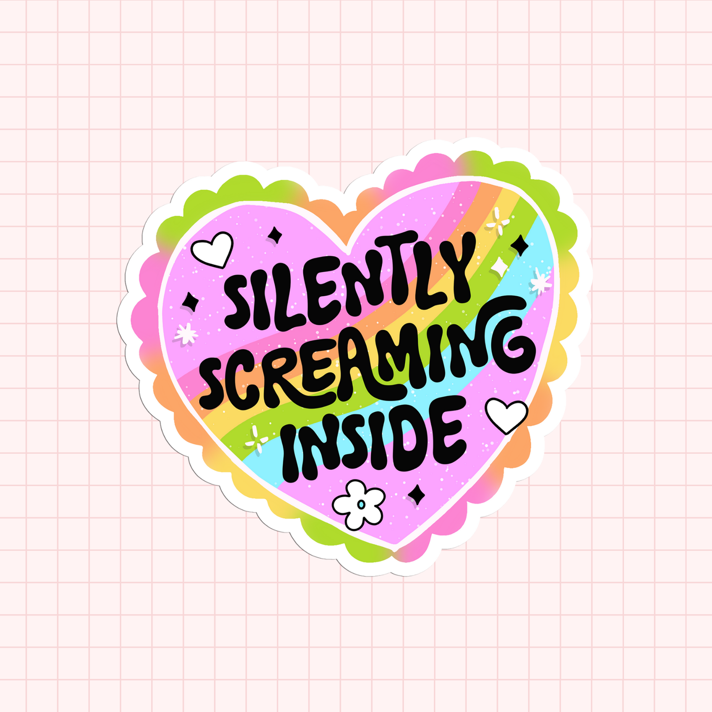 Silently Screaming Inside Sticker