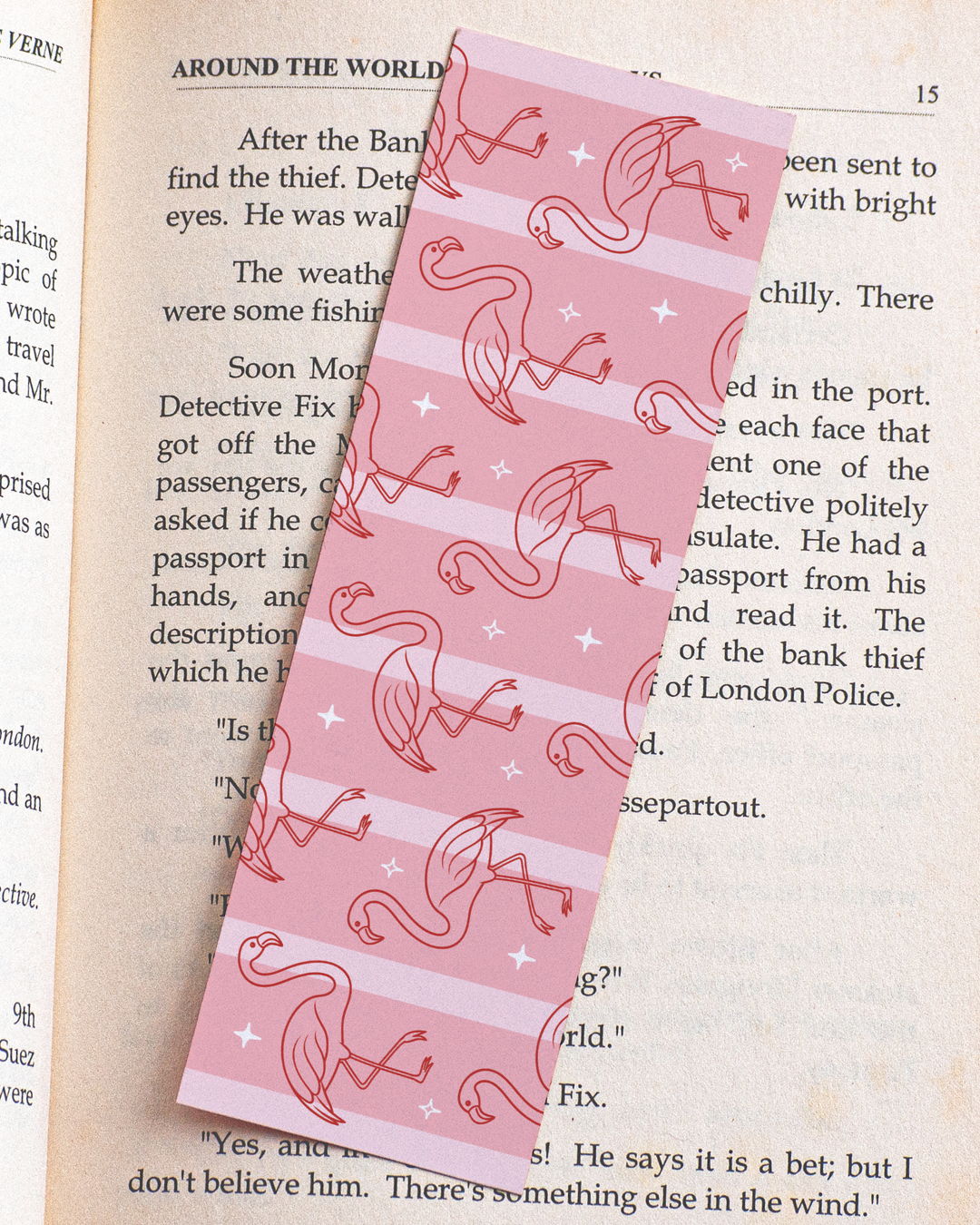 Summer Flamingos Bookmark