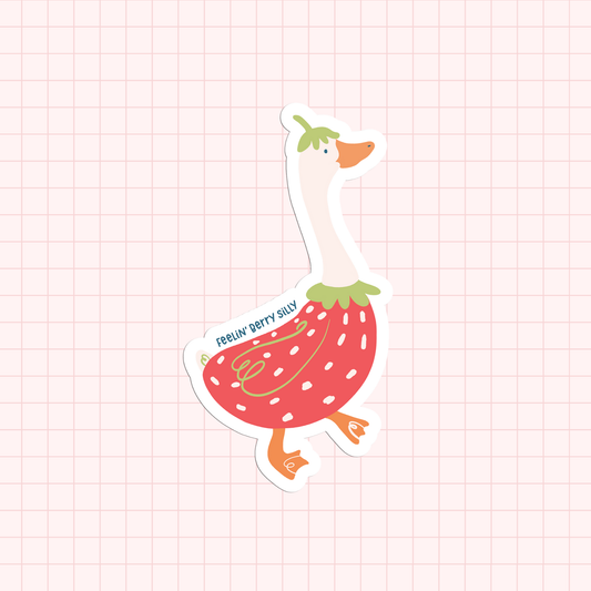 Berry Silly Goose Sticker